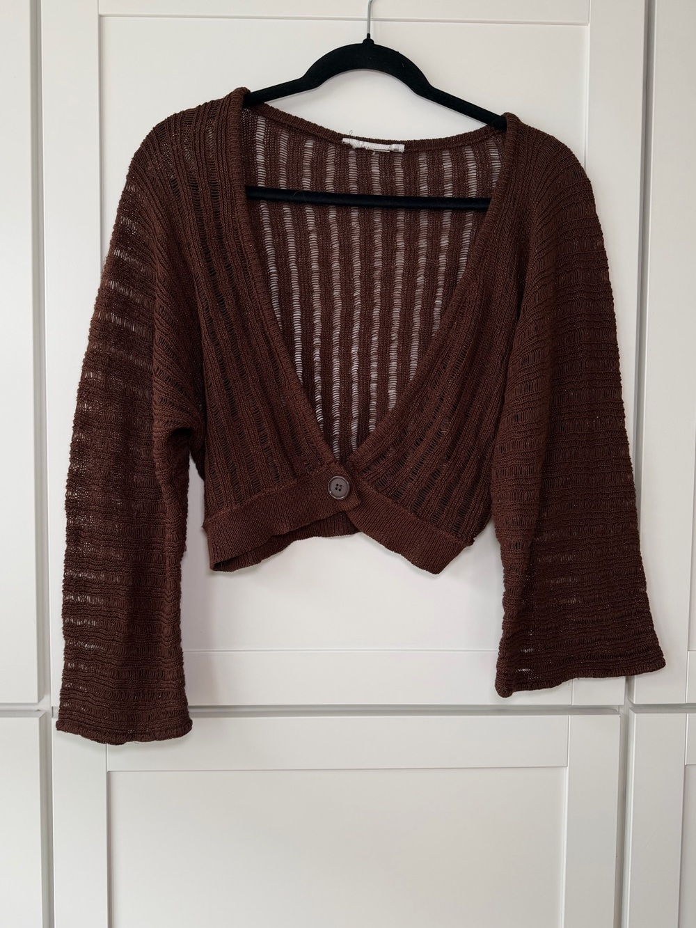 Y2K Sheer Knit Metallic Stripes Cropped Button Up Fairy Grunge Cardigan Sweater
